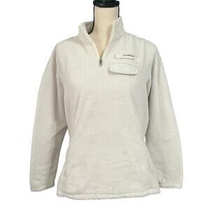 Magellan Outdoors | Women's White Fleece Classic Fit Sweater Pullover Sz M